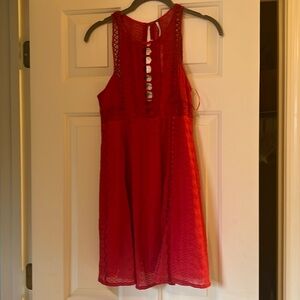 Free people lace NWT mini dress Rose color
